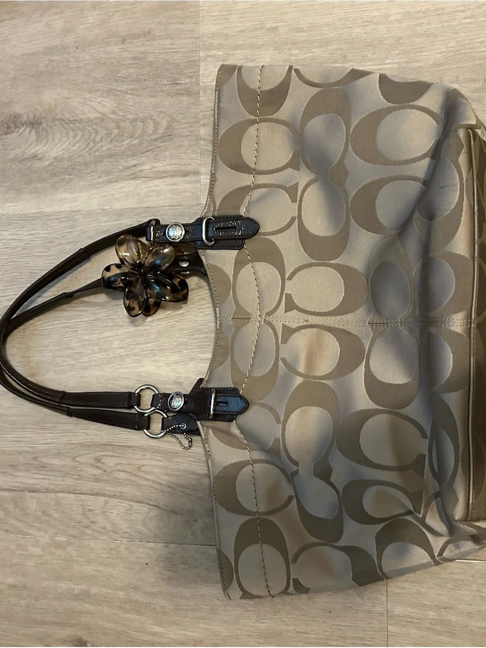 Vintage Coach Sateen Jacquard Signature Satchel 🥥🍒